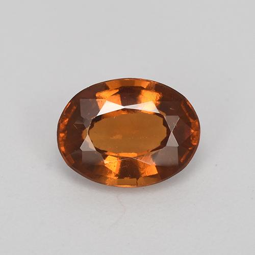 1.27캐럿 천연 딥 오렌지 헤소나이트 가넷, 타원형 컷, 7.8×6 mm, VS