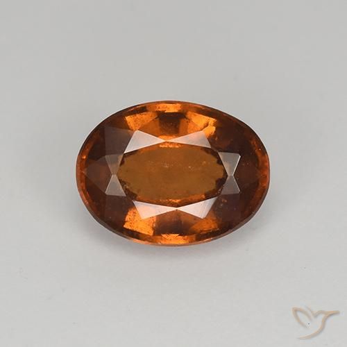 1.60ct 자연스러운 진저브라운 헤소나이트 가넷, 타원형, VS
