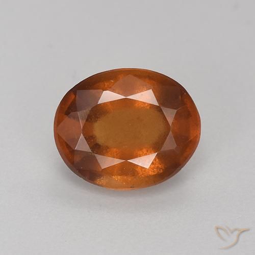 1.91ct 자연스러운 다크 오렌지 헤소나이트 가넷, 타원형, VS-SI