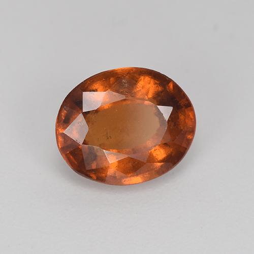2.26캐럿 천연 미디엄 브라운 헤소나이트 가넷, 타원형 컷, 8.9×7.3 mm, VS-SI