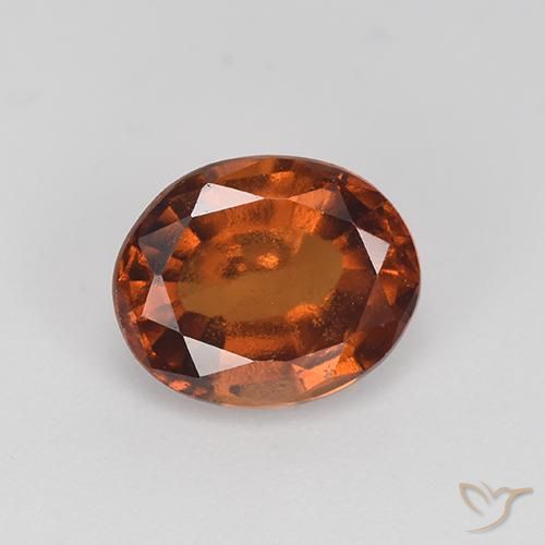 2.55ct 자연스러운 미디엄 브라운 헤소나이트 가넷, 타원형, VS-SI
