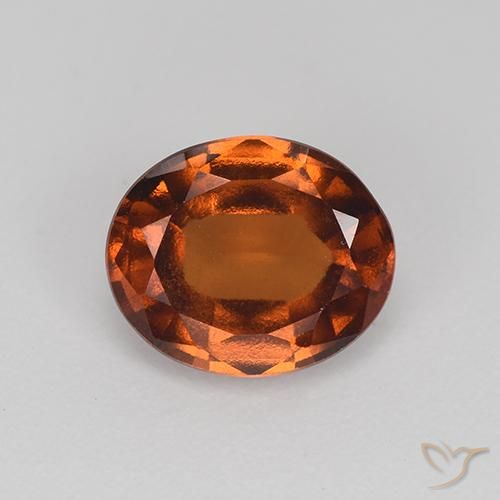 2.12ct 자연스러운 웜 브라운 헤소나이트 가넷, 타원형, VS