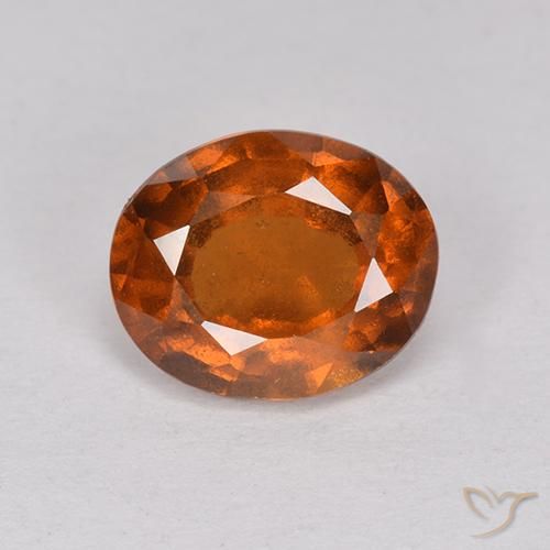 1.84ct 자연스러운 다크 오렌지 헤소나이트 가넷, 타원형, VS-SI