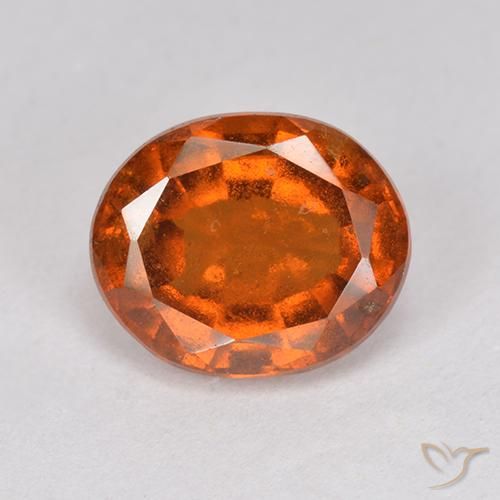 2.64ct 자연스러운 앰버 오렌지 헤소나이트 가넷, 타원형, VS-SI