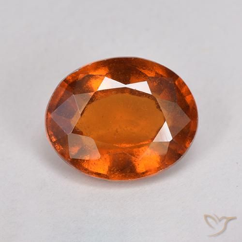 2.72ct 자연스러운 붉은 오렌지 헤소나이트 가넷, 타원형, VS-SI