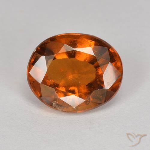 1.76ct 자연스러운 파이어 오렌지 헤소나이트 가넷, 타원형, VS