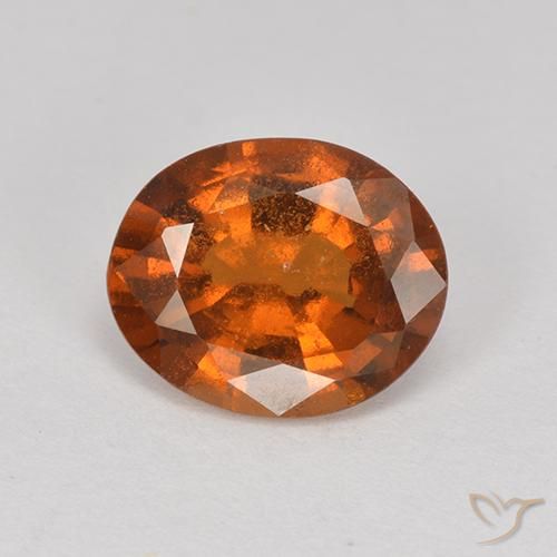 1.80ct 자연스러운 딥 오렌지 헤소나이트 가넷, 타원형, VS-SI
