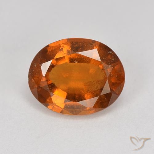 2.28ct 자연스러운 딥 오렌지 헤소나이트 가넷, 타원형, VS