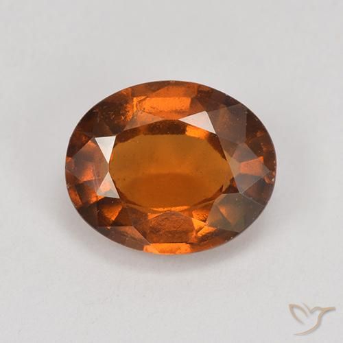 1.88ct 자연스러운 붉은 오렌지 헤소나이트 가넷, 타원형, VS