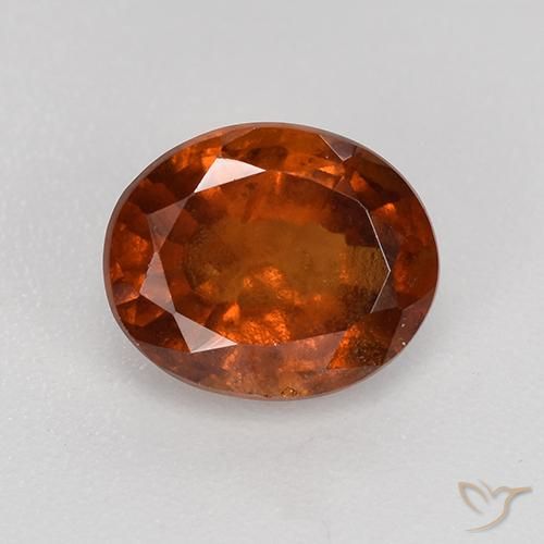 1.87ct 자연스러운 파이어 오렌지 헤소나이트 가넷, 타원형, VS-SI