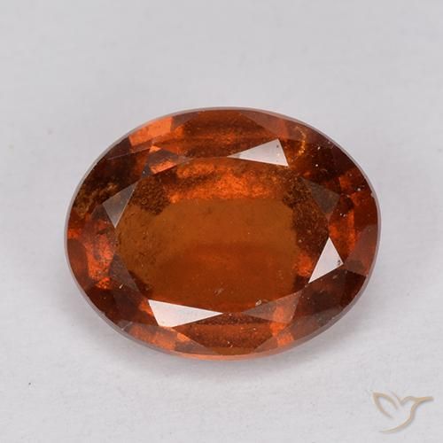 2.55ct 자연스러운 파이어 오렌지 헤소나이트 가넷, 타원형, VS-SI