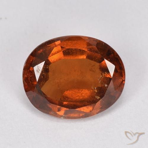 2.32ct 자연스러운 붉은 오렌지 헤소나이트 가넷, 타원형, VS-SI