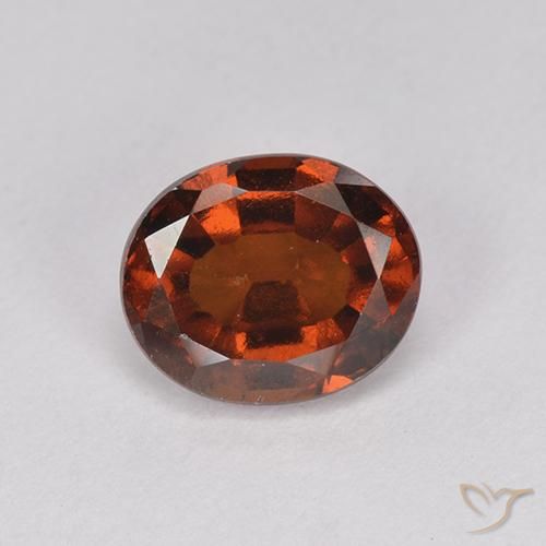 2.04ct 자연스러운 앰버 오렌지 헤소나이트 가넷, 타원형, VS