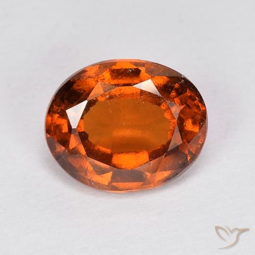 2.06ct 자연스러운 딥 오렌지 헤소나이트 가넷, 타원형, VS-SI