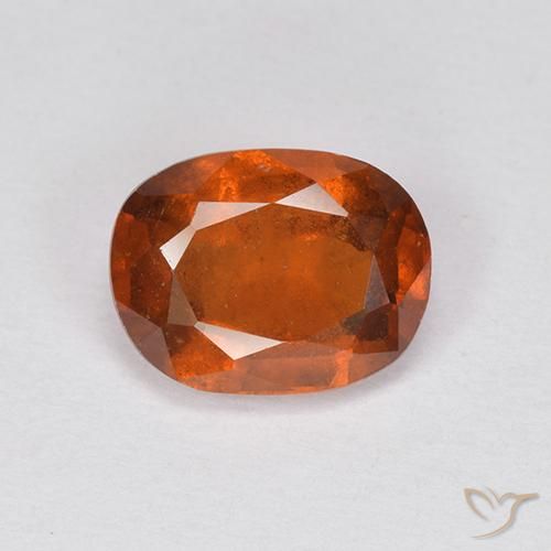 1.97ct 자연스러운 딥 오렌지 헤소나이트 가넷, 타원형, VS-SI