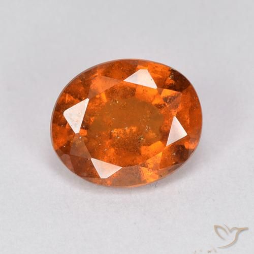 1.91ct 자연스러운 딥 오렌지 헤소나이트 가넷, 타원형, VS-SI