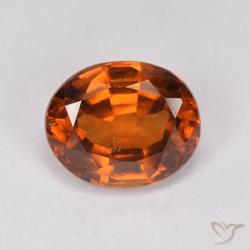 2.08ct 자연스러운 딥 오렌지 헤소나이트 가넷, 타원형, VS
