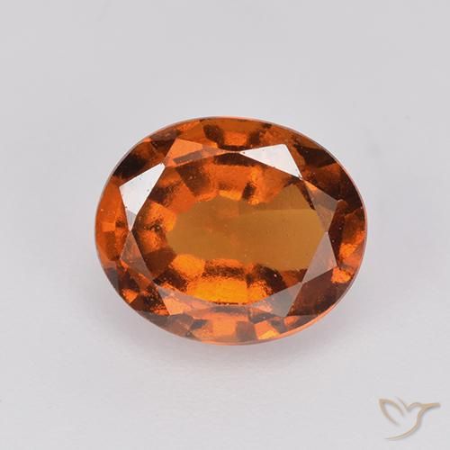 2.13ct 자연스러운 딥 오렌지 헤소나이트 가넷, 타원형, VS-SI