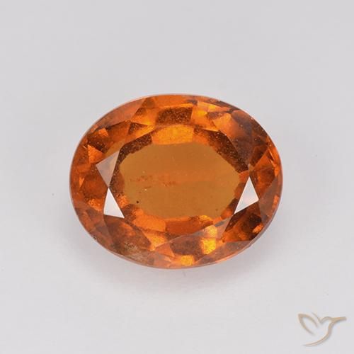 2.11ct 자연스러운 딥 오렌지 헤소나이트 가넷, 타원형, VS-SI