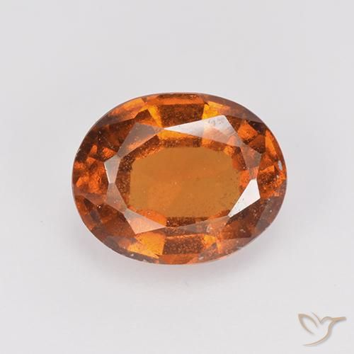 1.87ct 자연스러운 미디엄 다크 오렌지 헤소나이트 가넷, 타원형, VS-SI