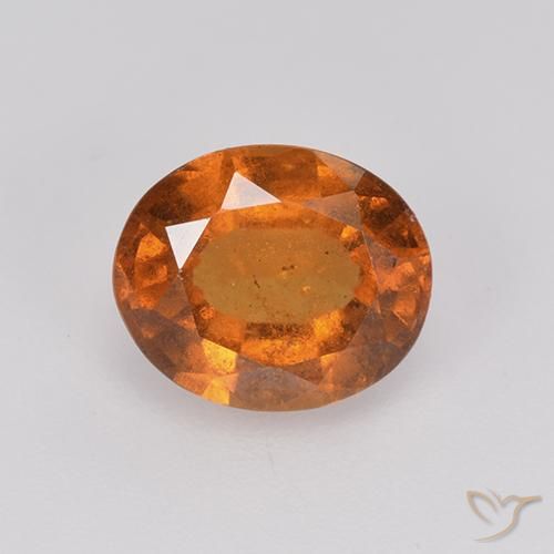 1.84ct 자연스러운 딥 오렌지 헤소나이트 가넷, 타원형, VS-SI
