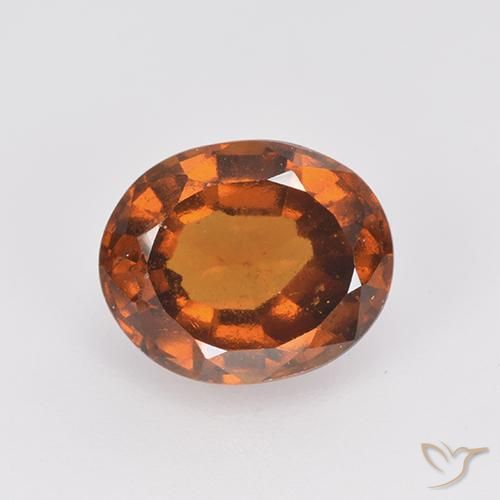 2.76ct 자연스러운 미디엄 다크 오렌지 헤소나이트 가넷, 타원형, VS