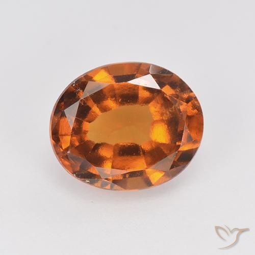 2.39ct 자연스러운 딥 오렌지 헤소나이트 가넷, 타원형, VS