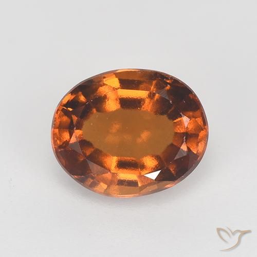 1.69ct 자연스러운 앰버 오렌지 헤소나이트 가넷, 타원형, VVS-VS