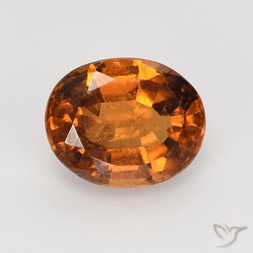 1.73ct 자연스러운 노란 오렌지 헤소나이트 가넷, 타원형, VS-SI
