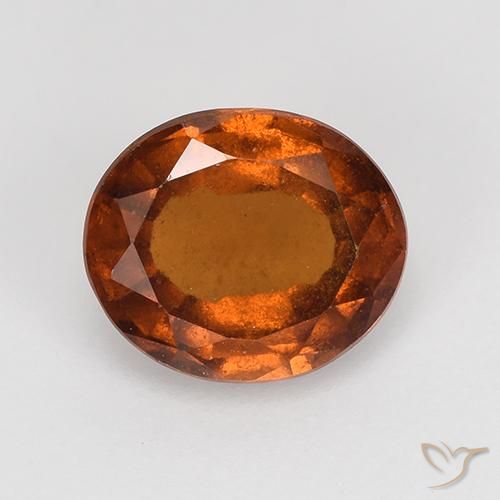 1.75ct 자연스러운 붉은 오렌지 헤소나이트 가넷, 타원형, VS