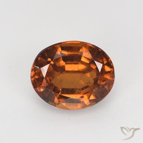 1.48ct 자연스러운 딥 오렌지 헤소나이트 가넷, 타원형, VS