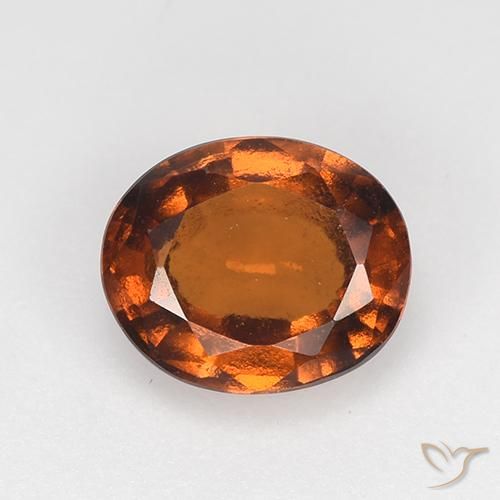 1.49ct 자연스러운 앰버 오렌지 헤소나이트 가넷, 타원형, VVS-VS