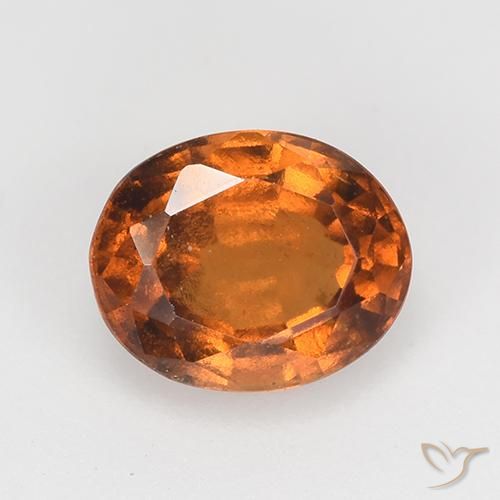 1.74ct 자연스러운 딥 오렌지 헤소나이트 가넷, 타원형, VS