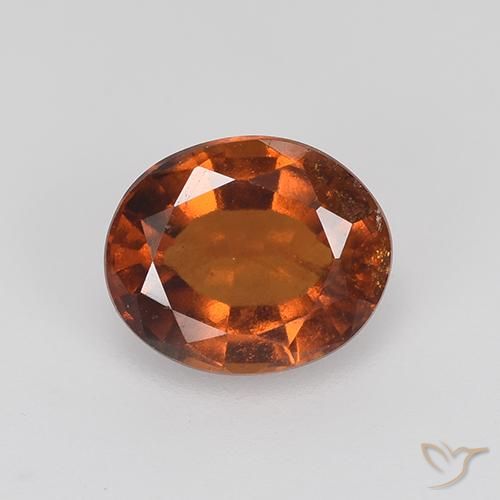2.04ct 자연스러운 딥 오렌지 헤소나이트 가넷, 타원형, VS