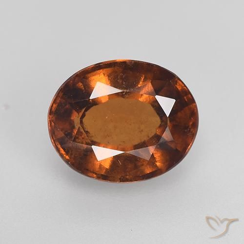 2.28ct 자연스러운 오렌지빛이 도는 갈색 헤소나이트 가넷, 타원형, VS-SI