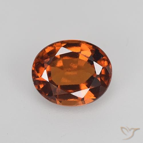 1.83ct 자연스러운 앰버 오렌지 헤소나이트 가넷, 타원형, VVS-VS