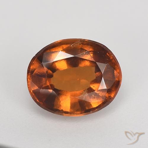2.09ct 자연스러운 붉은 오렌지 헤소나이트 가넷, 타원형, VS-SI
