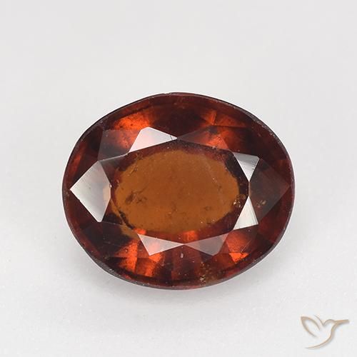 2.44ct 자연스러운 다크 레드 헤소나이트 가넷, 타원형, VS-SI