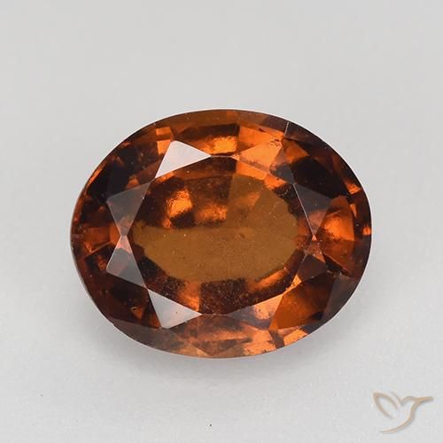 2.33ct 자연스러운 붉은 오렌지 헤소나이트 가넷, 타원형, VS-SI