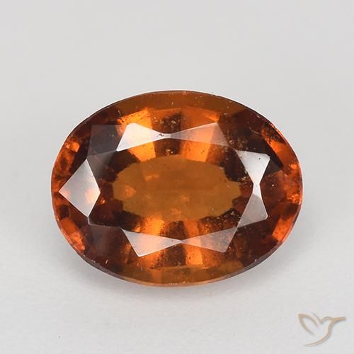 2.37ct 자연스러운 딥 오렌지 헤소나이트 가넷, 타원형, VS-SI