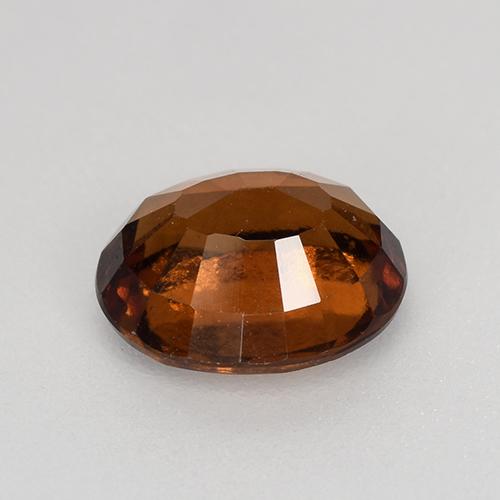 1.54캐럿 천연 미디엄 다크 오렌지 헤소나이트 가넷, 타원형 컷, 7.7×6.3 mm, VS-SI