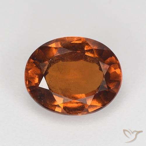 1.63ct 자연스러운 미디엄 오렌지 헤소나이트 가넷, 타원형, VS