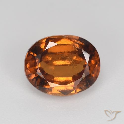 2.07ct 자연스러운 딥 오렌지 헤소나이트 가넷, 타원형, VS-SI