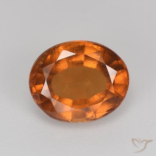 2.44ct 자연스러운 딥 오렌지 헤소나이트 가넷, 타원형, VS-SI