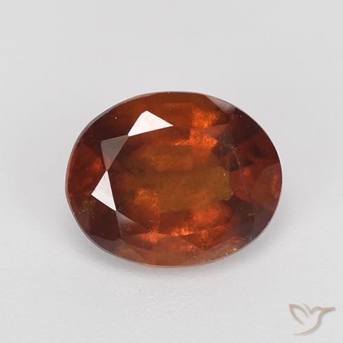 2.10ct 자연스러운 딥 오렌지 헤소나이트 가넷, 타원형, VS-SI