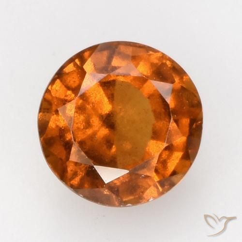 1.72ct 자연스러운 딥 오렌지 헤소나이트 가넷, 둥근, VS