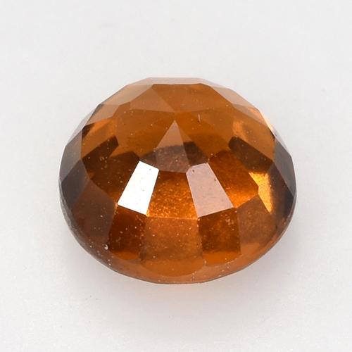 2.11캐럿 천연 딥 오렌지 헤소나이트 가넷, 라운드 컷, 7.15 mm, VVS-VS