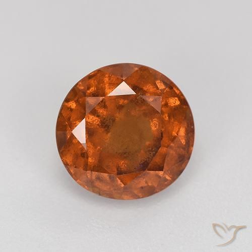 2.33ct 자연스러운 앰버 오렌지 헤소나이트 가넷, 둥근, VS-SI