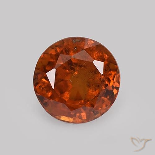 1.74ct 자연스러운 앰버 오렌지 헤소나이트 가넷, 둥근, VS-SI