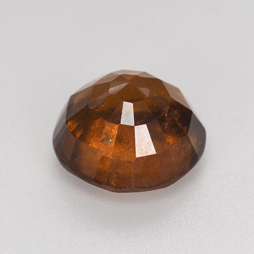3.38캐럿 천연 붉은빛 오렌지 헤소나이트 가넷, 라운드 컷, 8.74 mm, VS-SI